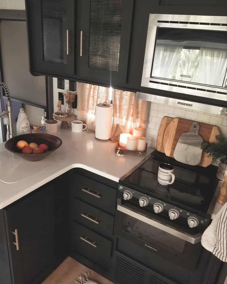 RV kitchen with functional space