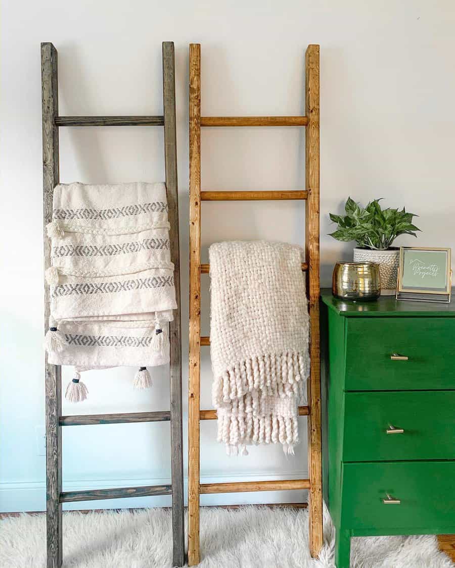 DIY blanket ladder