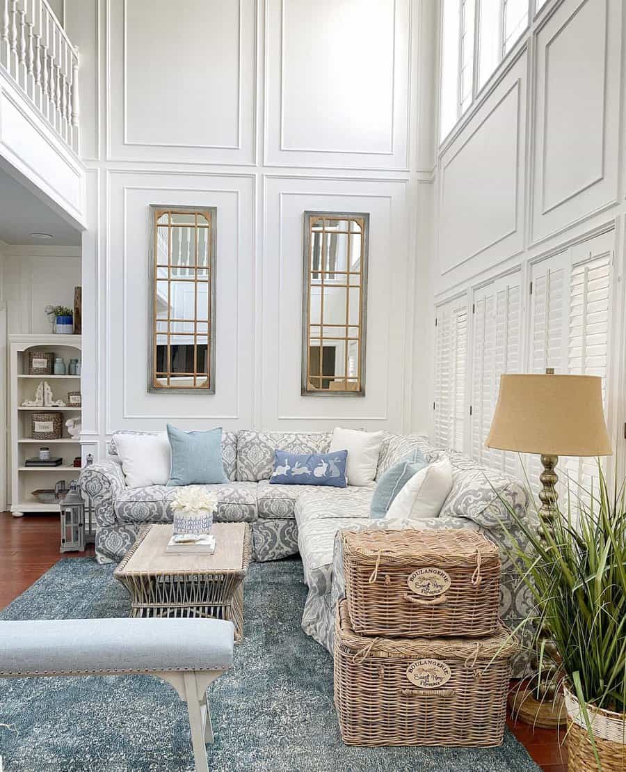 Living room coastal decor