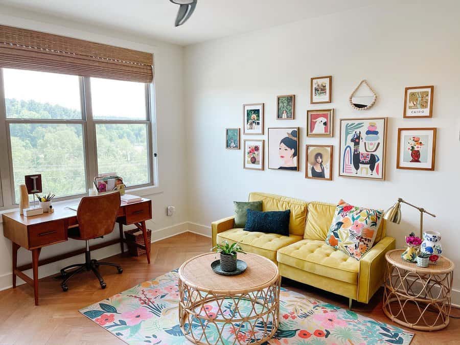 modern office gallery wall