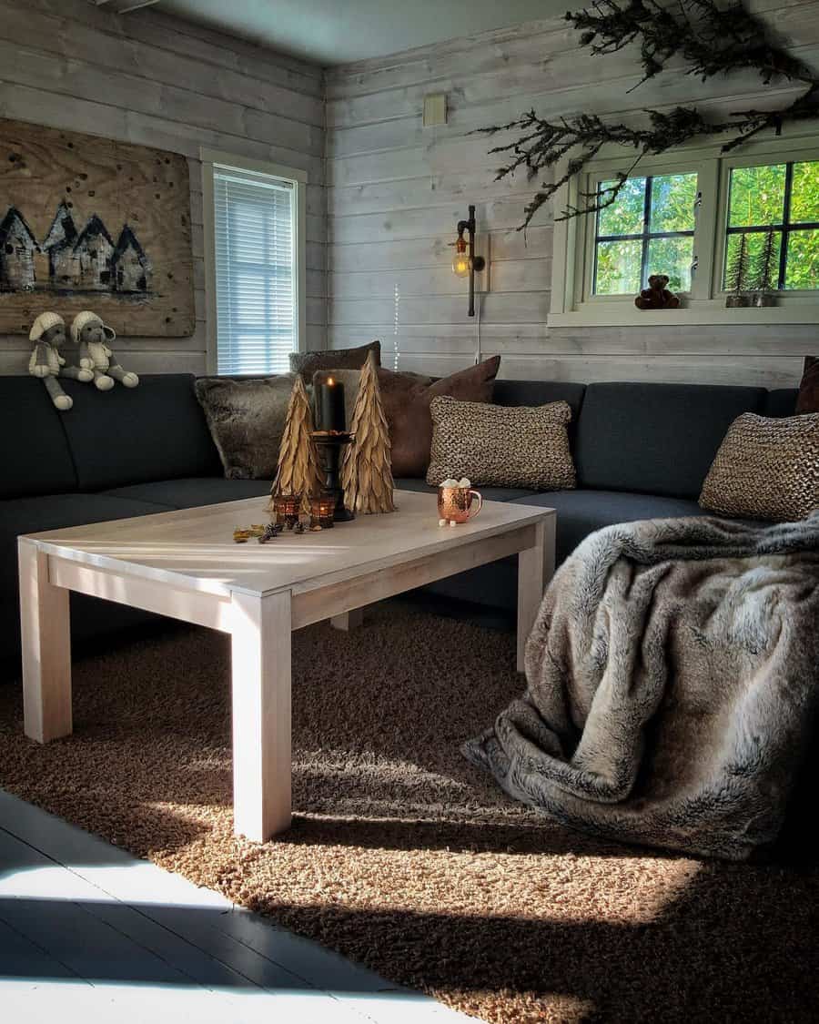 Living Room Rustic Decorating Ideas hyttedesigneren