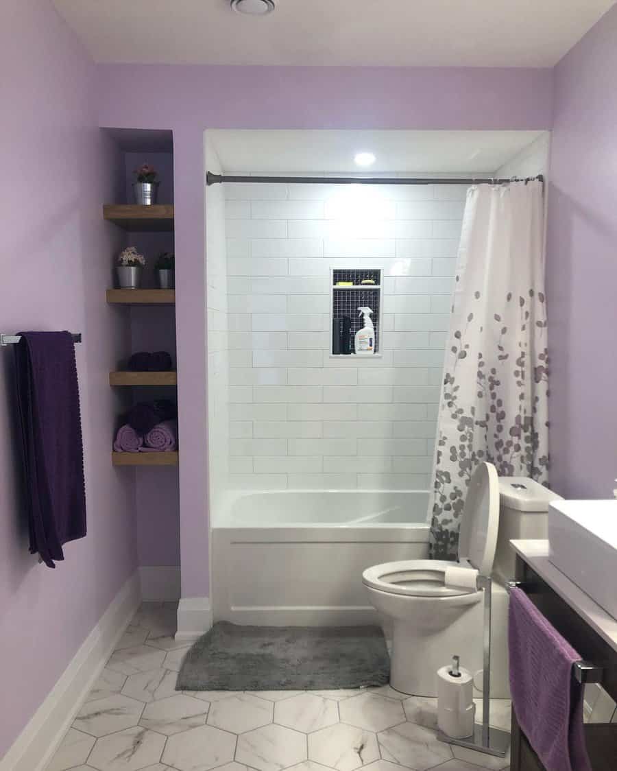 Basement Bathroom With Subway Tiles 