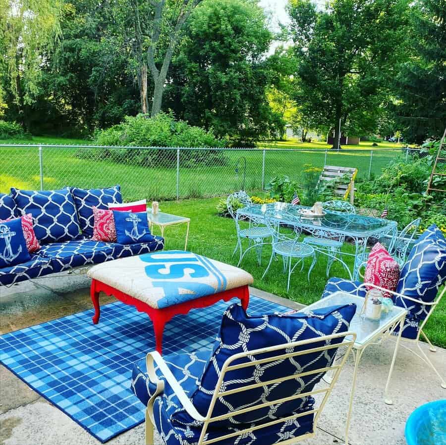 Patio with outdoor rug