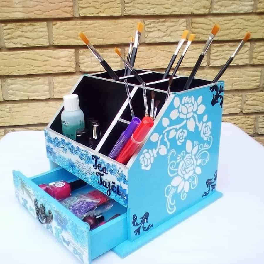 DIY craft desk organizer