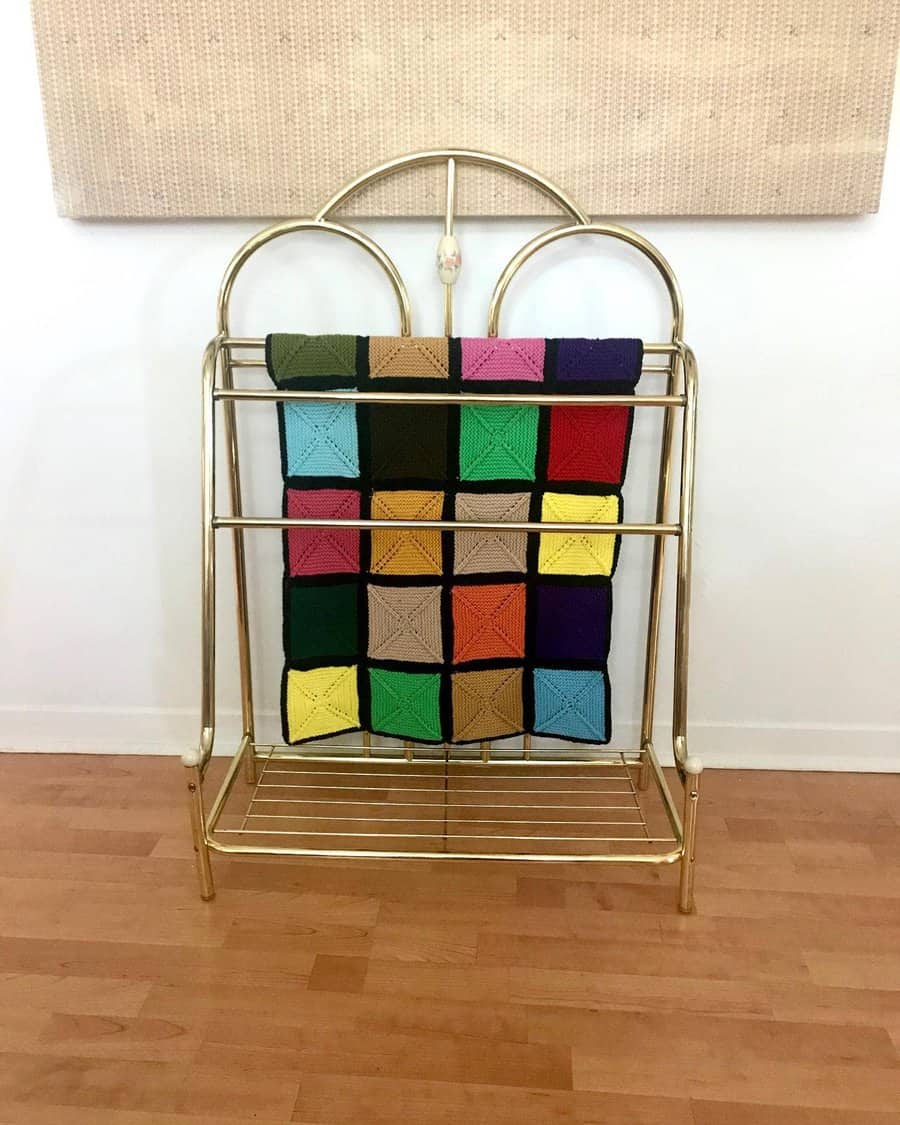 Metal rack blanket storage