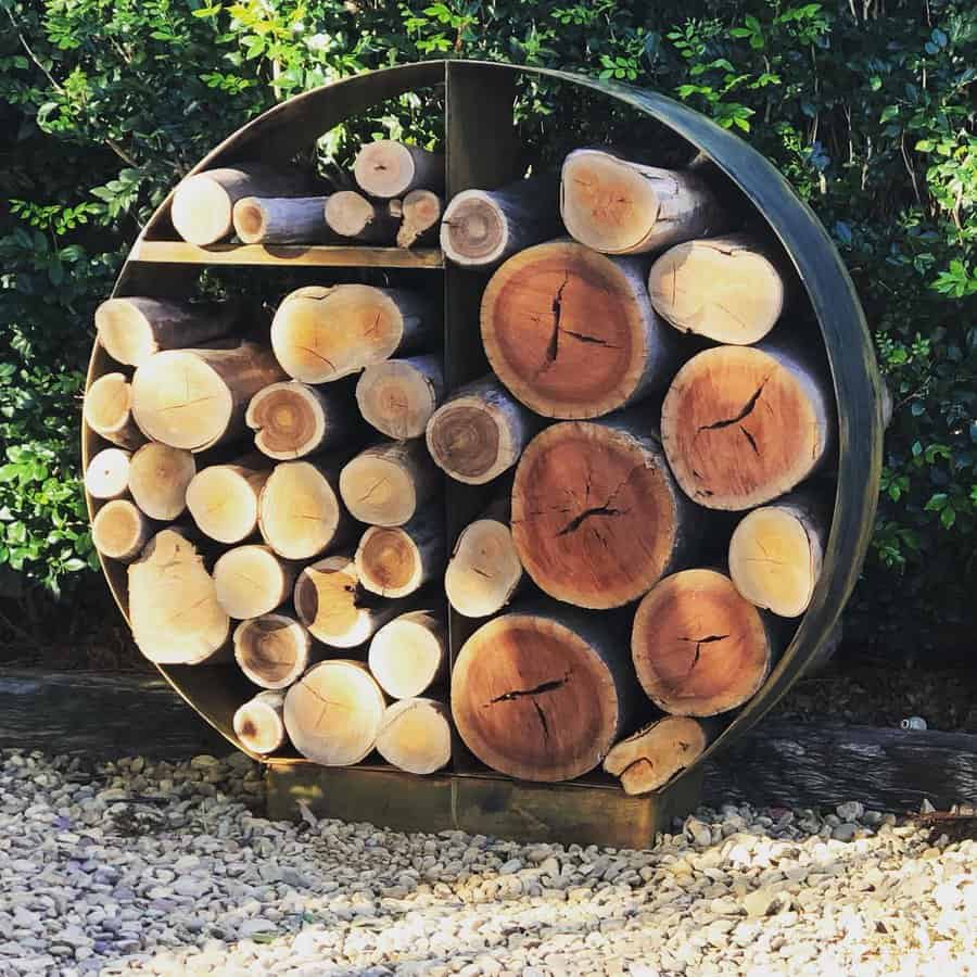 Metal firewood storage