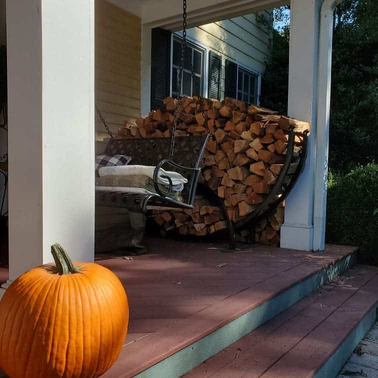 Metal firewood storage