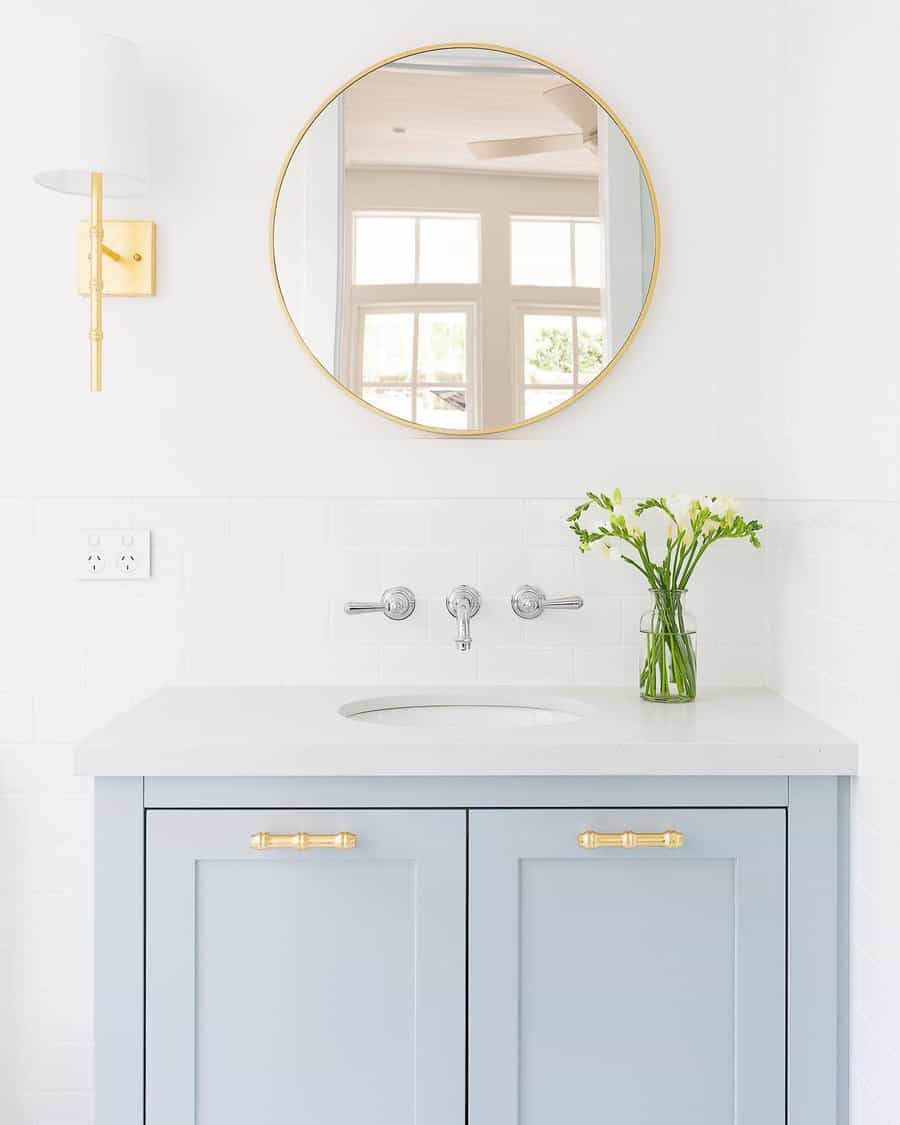 Minimalist coastal bathroom