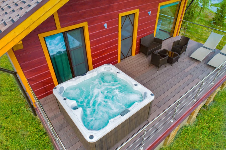 Hot tub deck