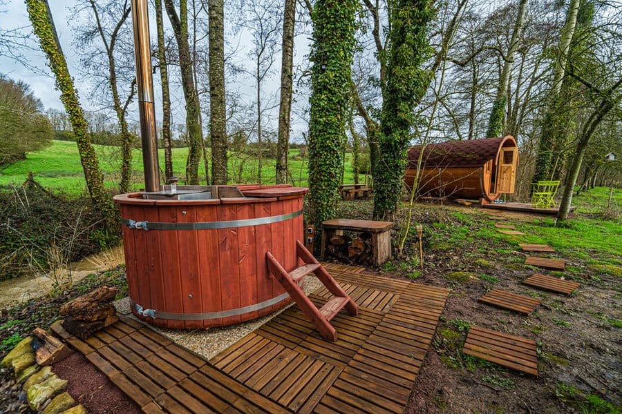 Hot tub deck