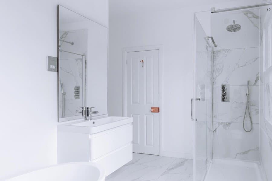 Small white bathroom