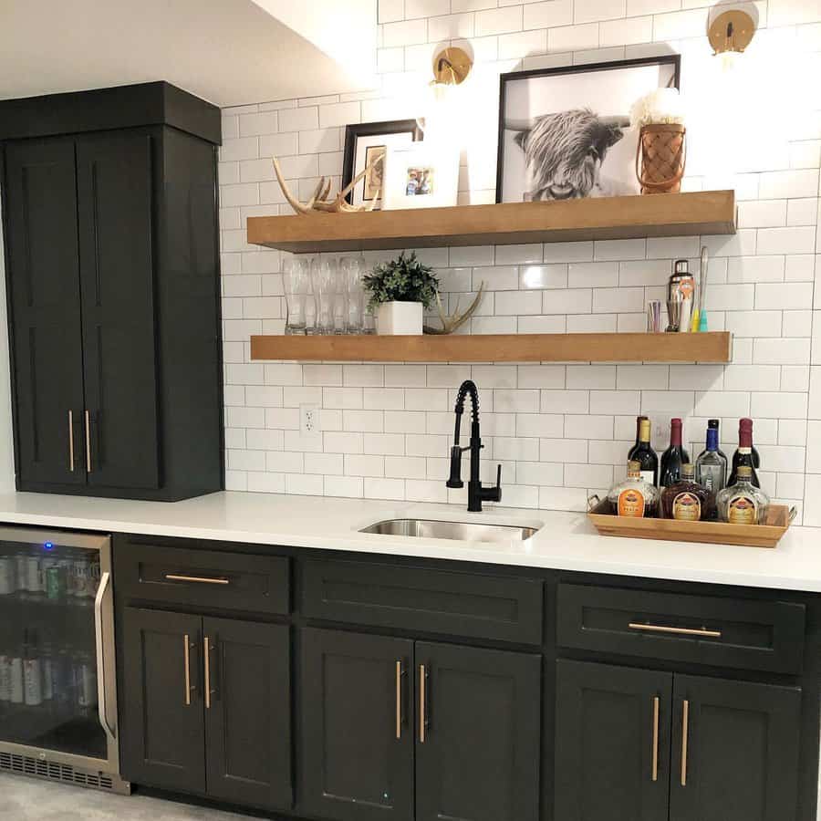 Basement mini bar storage