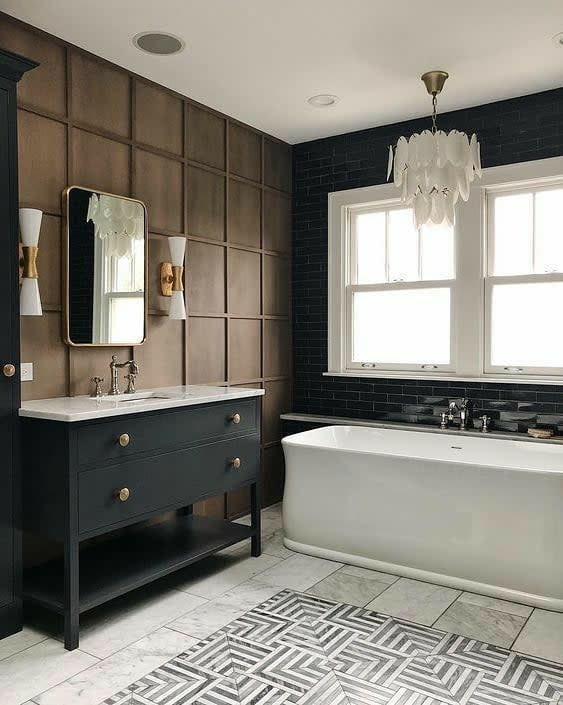 Black bathroom cabinet