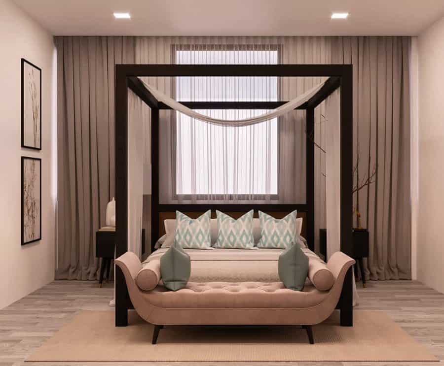 Minimalist Zen Canopy Bed
