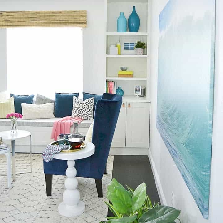 Modern coastal room decor