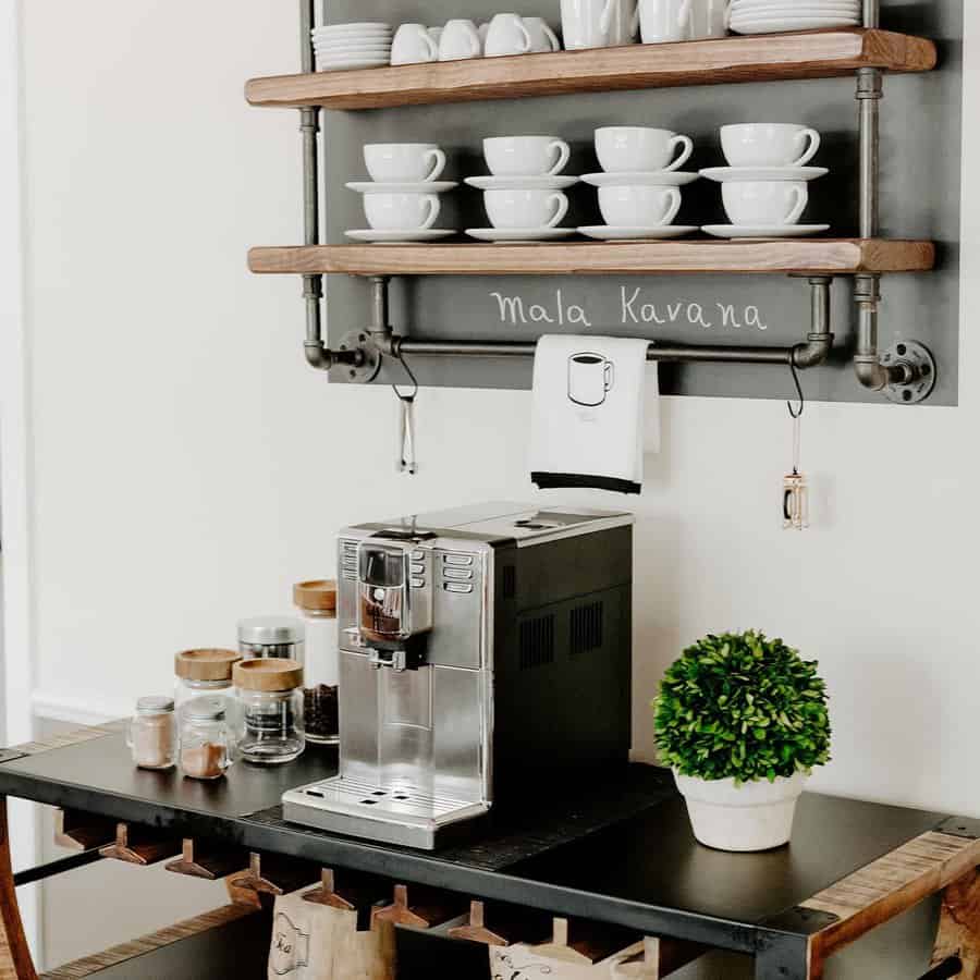 Modern coffee bar at home