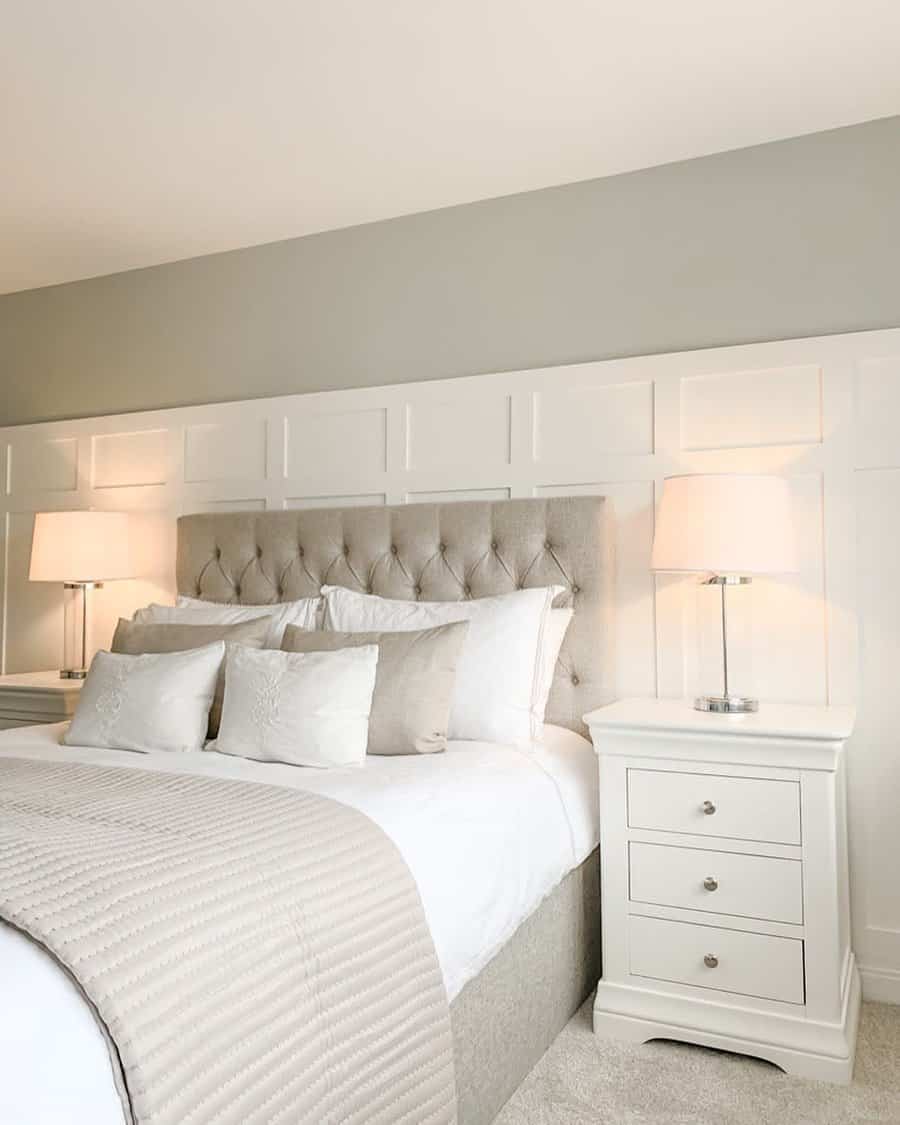 country bedroom with neutral color palette