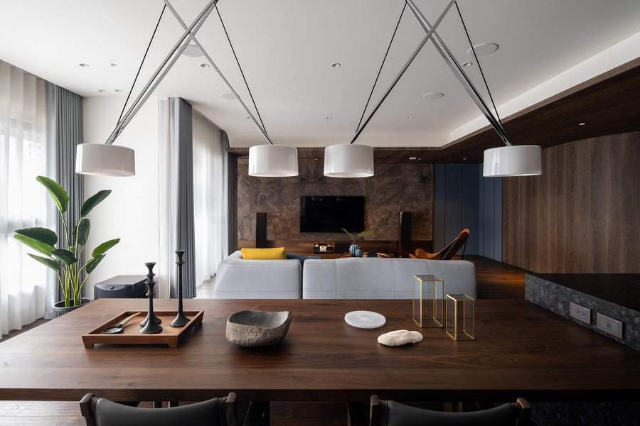 Modern Dining Room Lighting Ideas aja architects