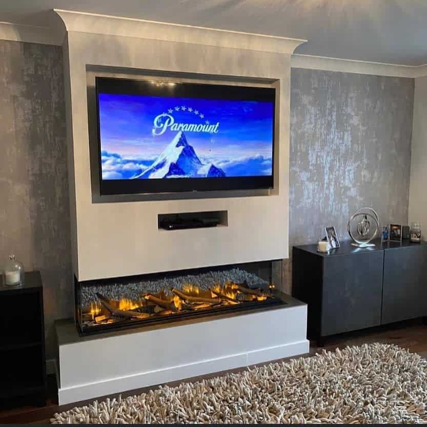 modern fireplace 