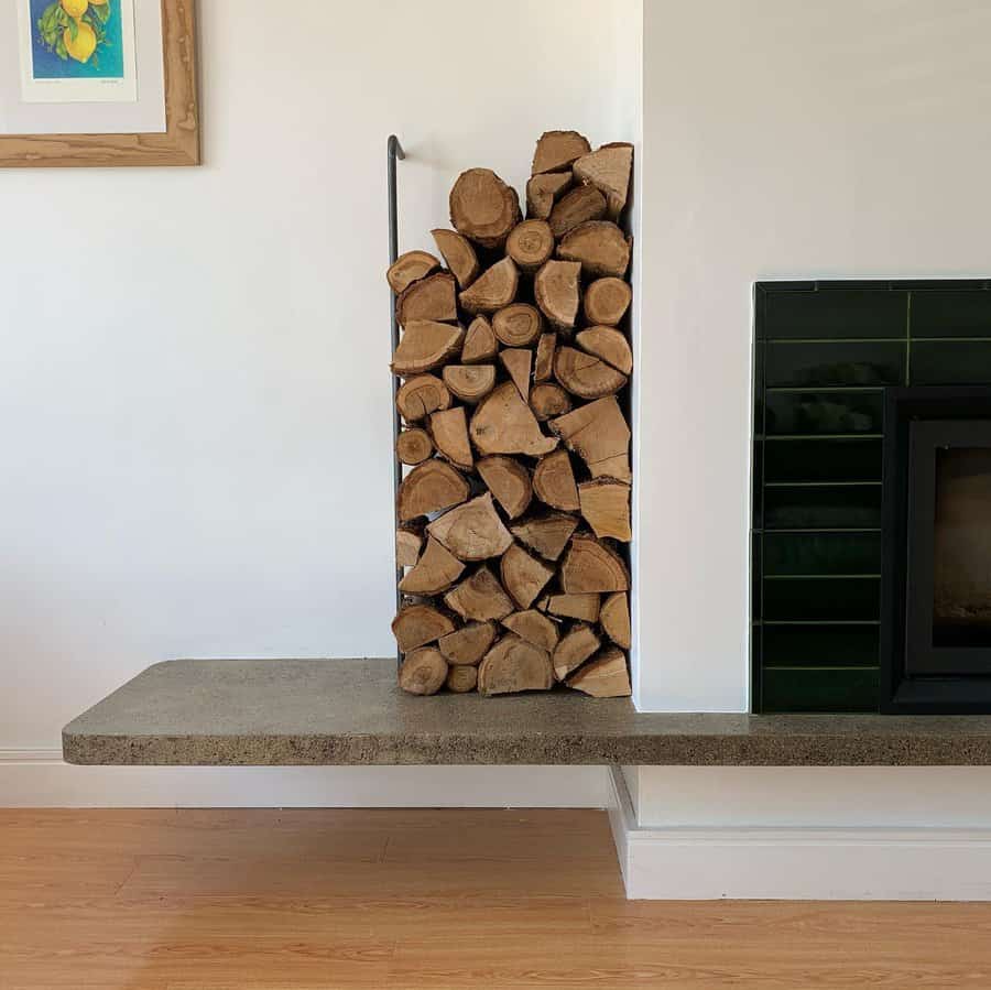 Metal firewood storage