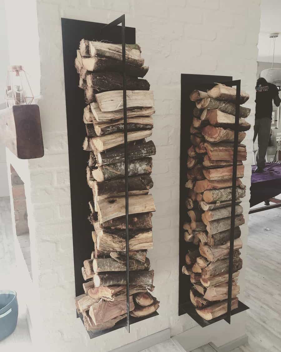 Metal firewood storage