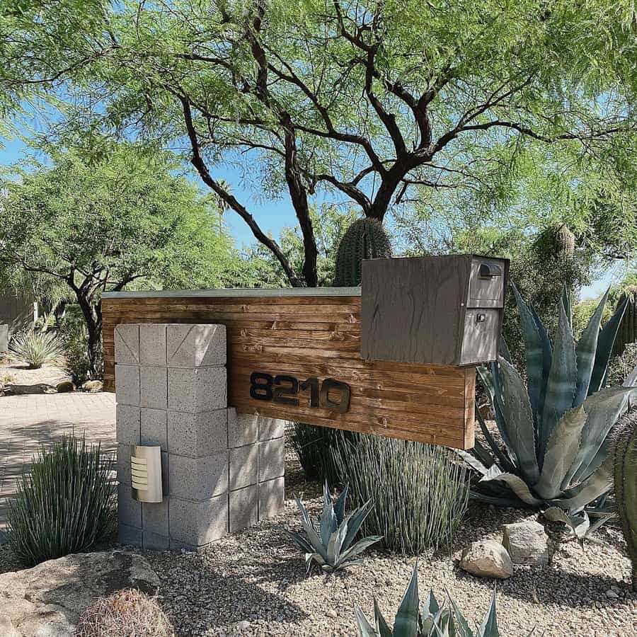 Geometric modern mailboxes