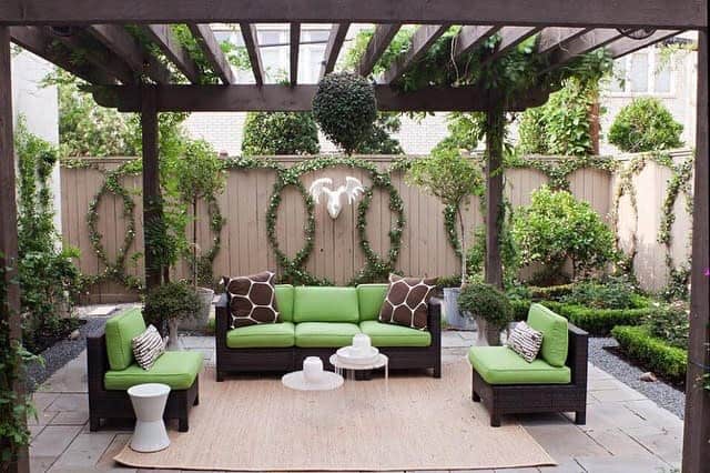 Patio garden with greenery