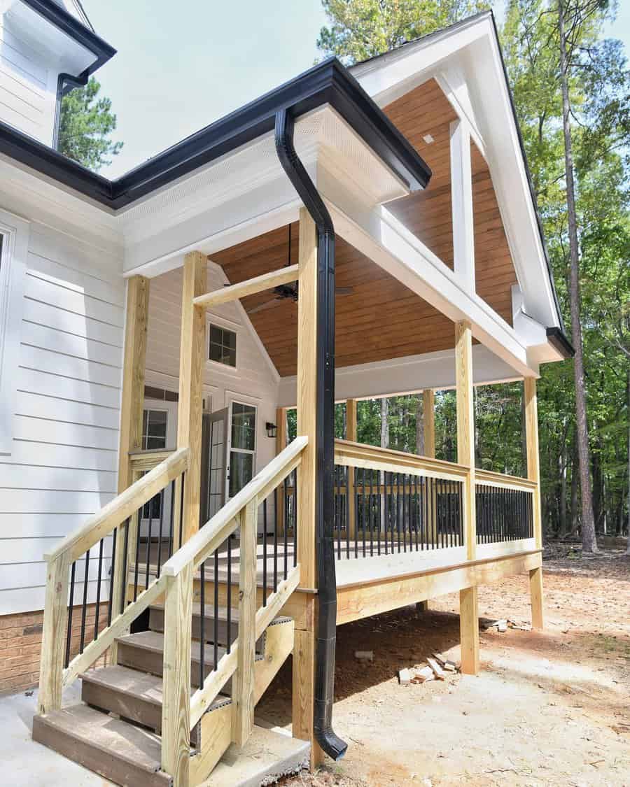 High porch ceiling 