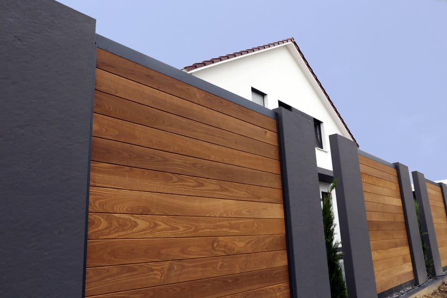 Modern wood fence