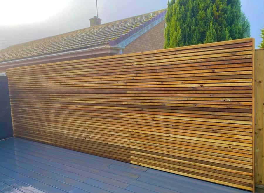 Modern bamboo fence