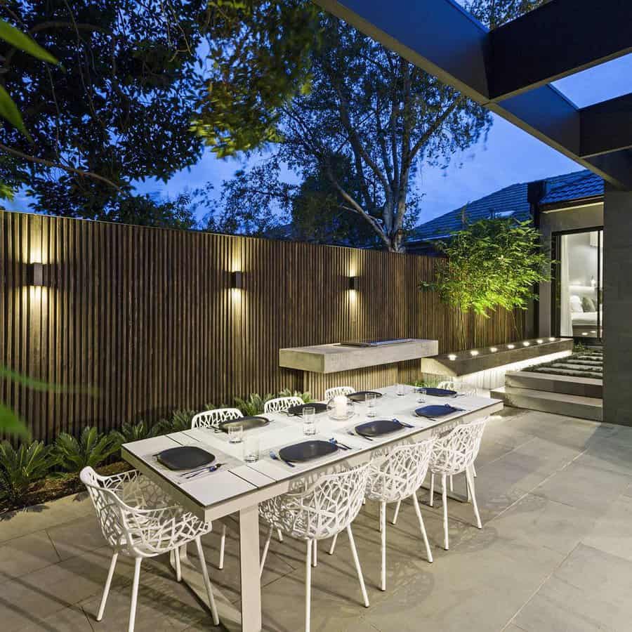 Modern bamboo fence