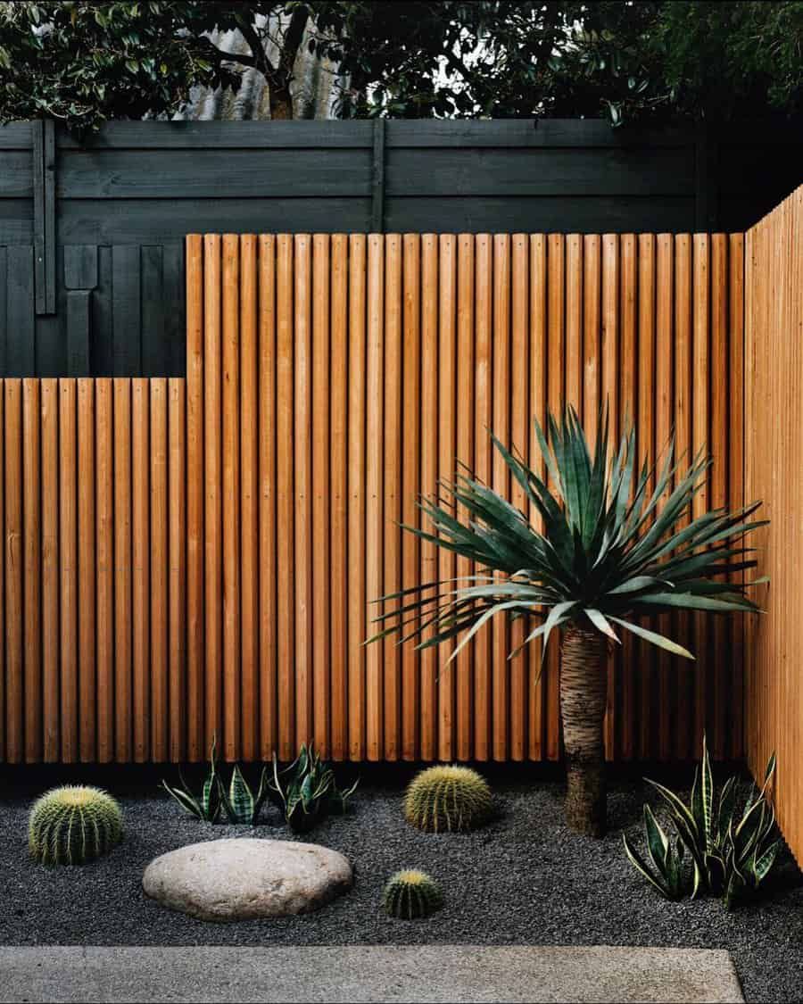 Modern bamboo fence