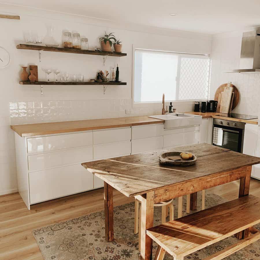 cabin-style rustic kitchen