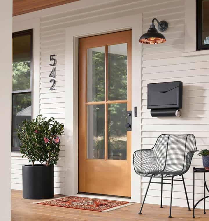 small porch with Scandinavian furniture
