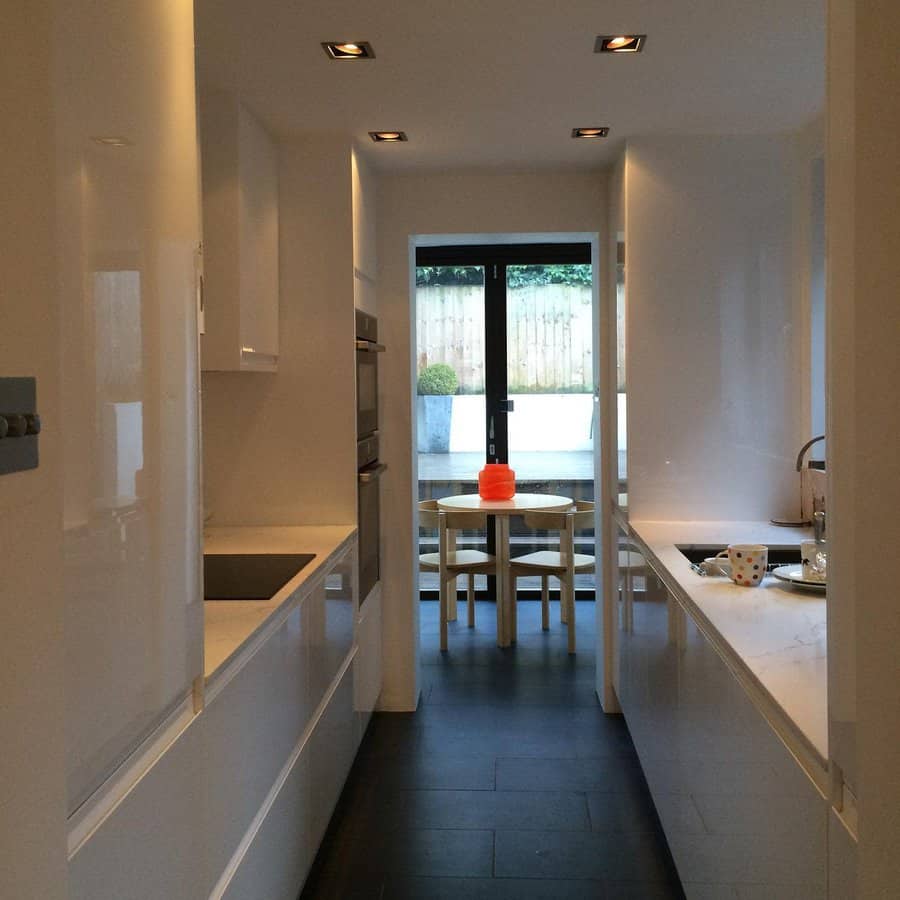 minimalist modern small galley kitchen