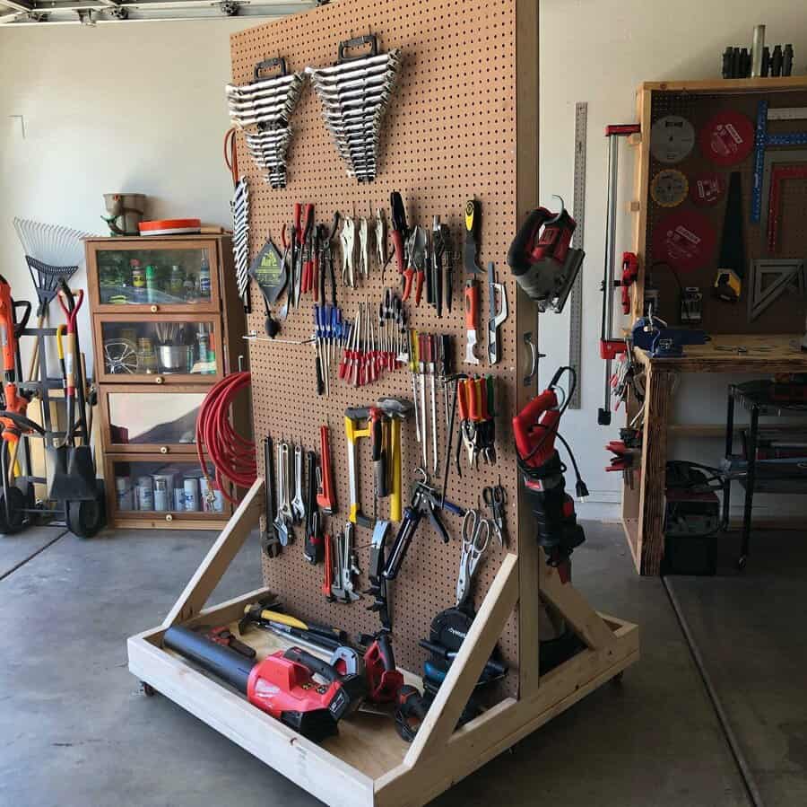 Pegboard tool storage