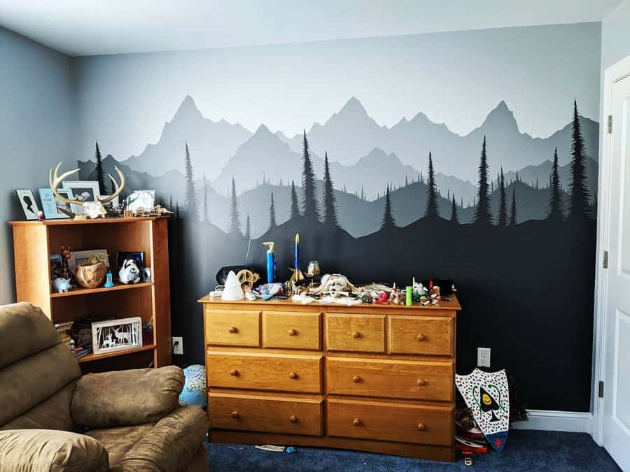 Decorative mural bedroom paint