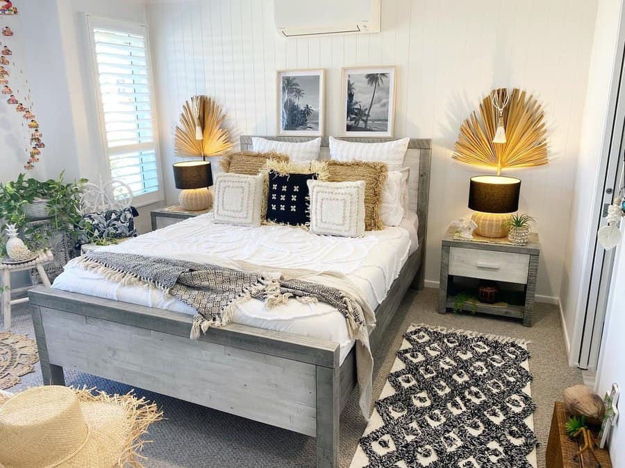 Neutral Boho Bedroom Ideas shalls coastal palm house 1