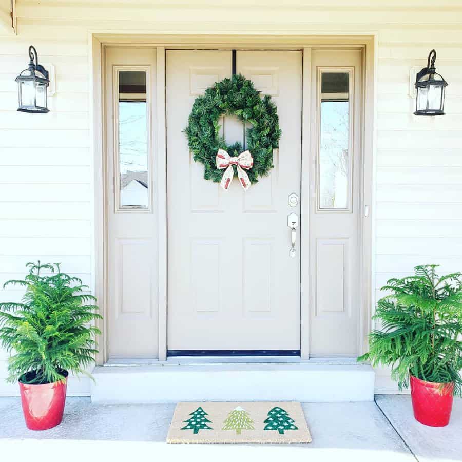 beige front door
