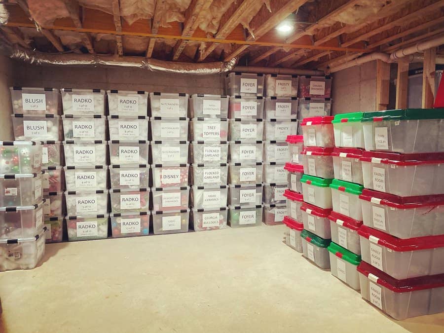 basement storage crate system