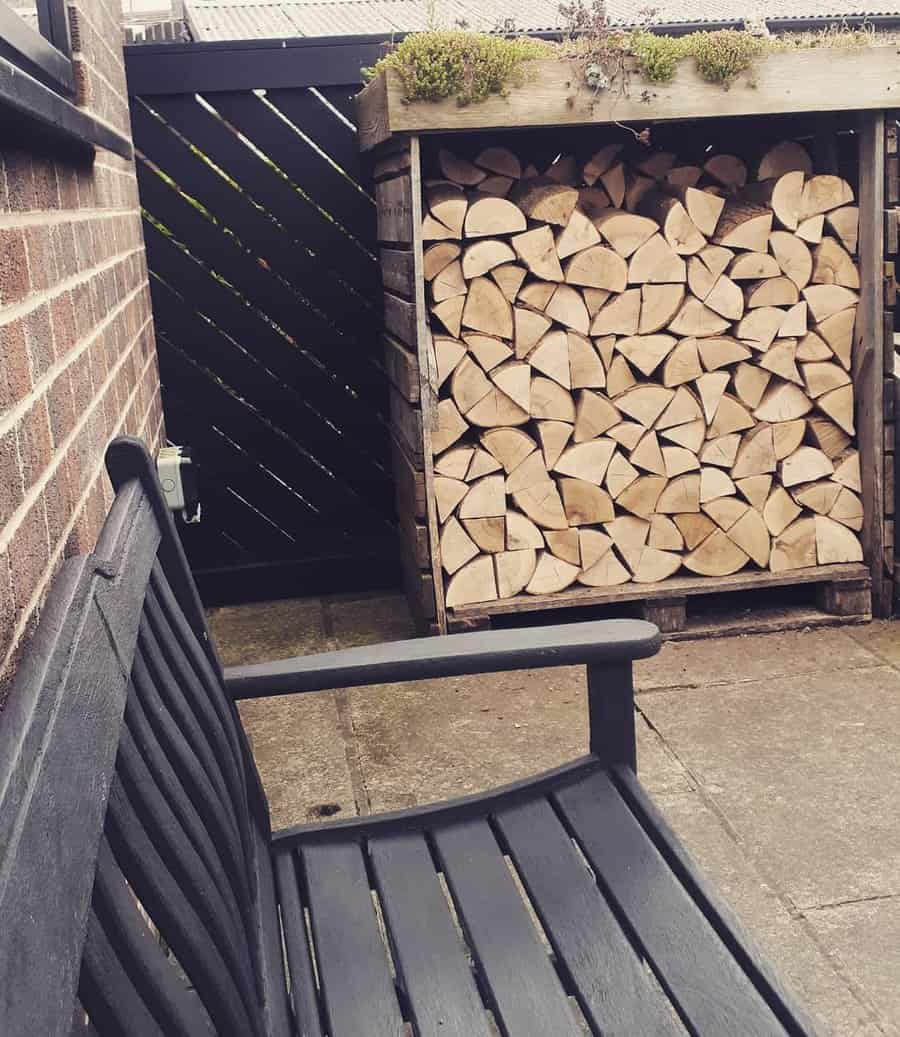 Outdoor firewood storage