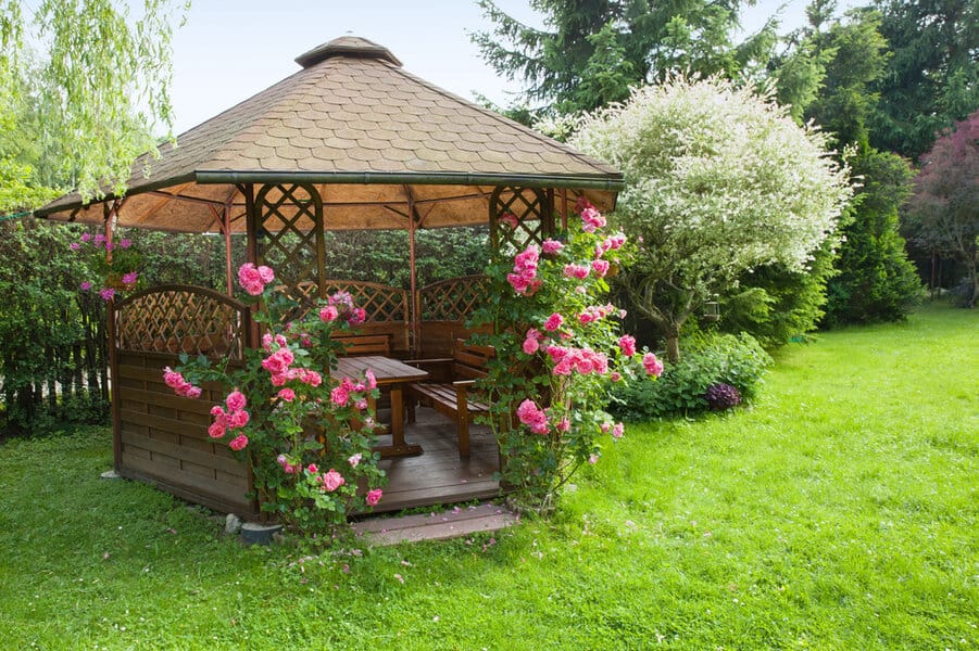 Gazebo with flowers