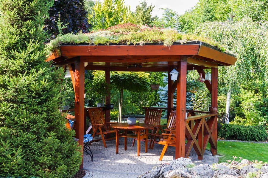 Gazebo with flowers