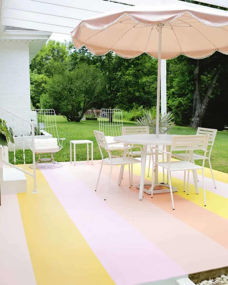 Painted patio floor