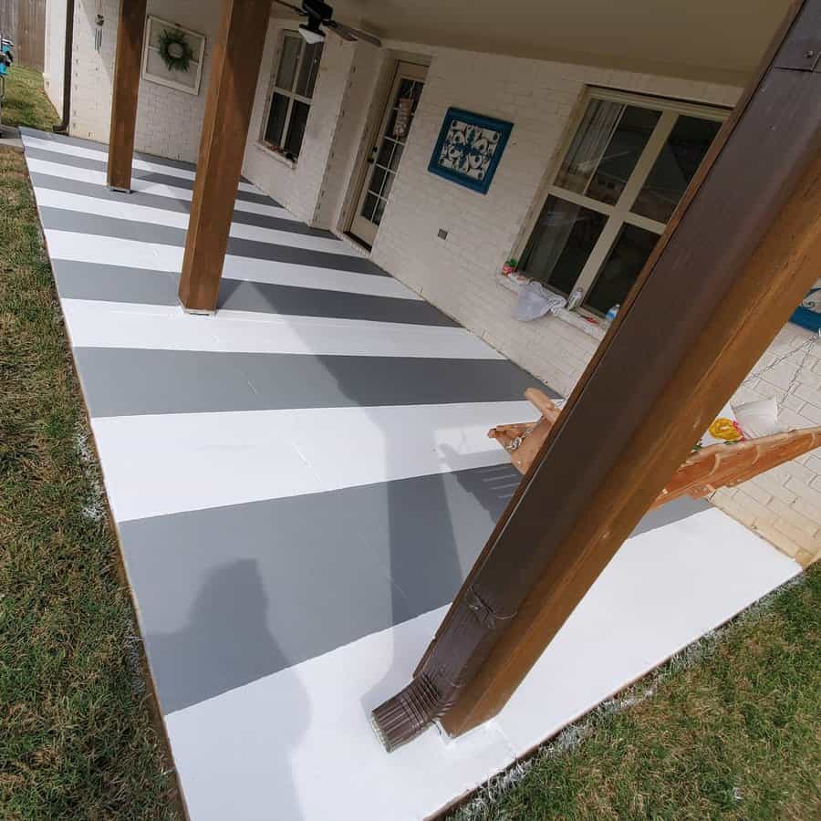 Painted patio floor