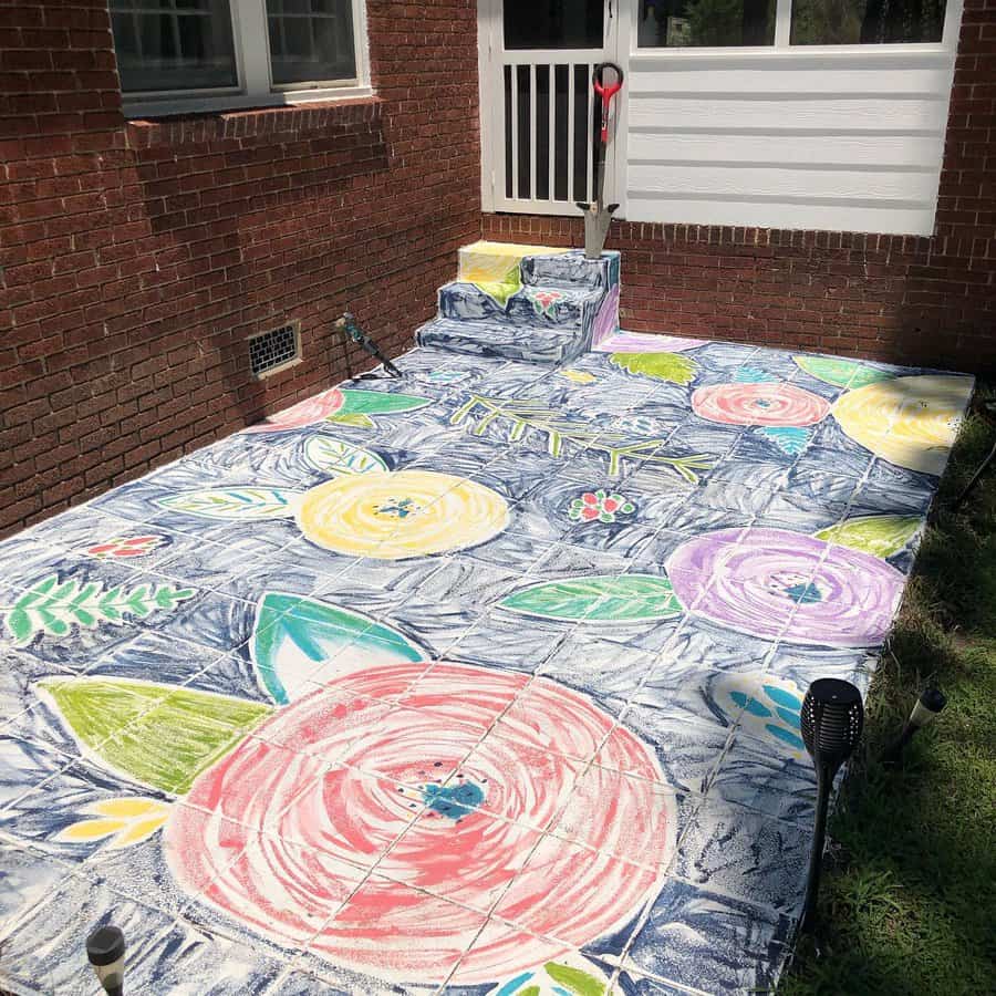 painted patio flooring