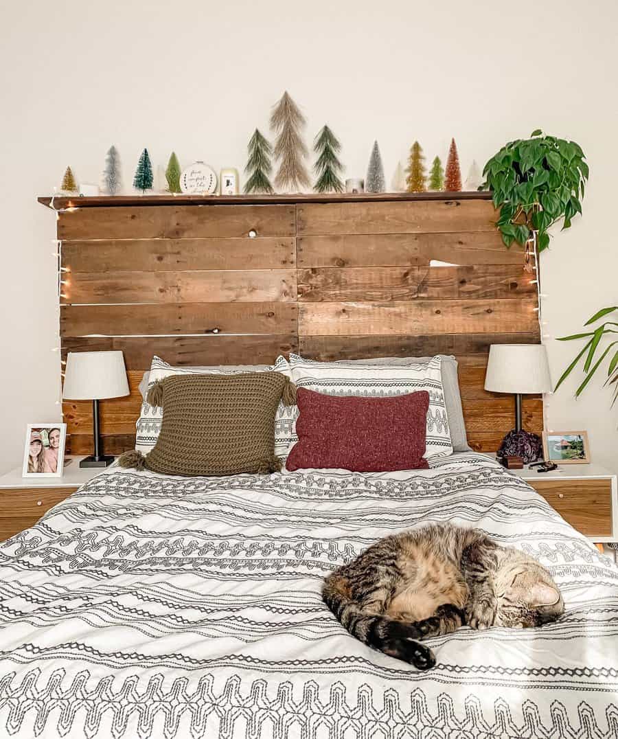 Wooden headboard