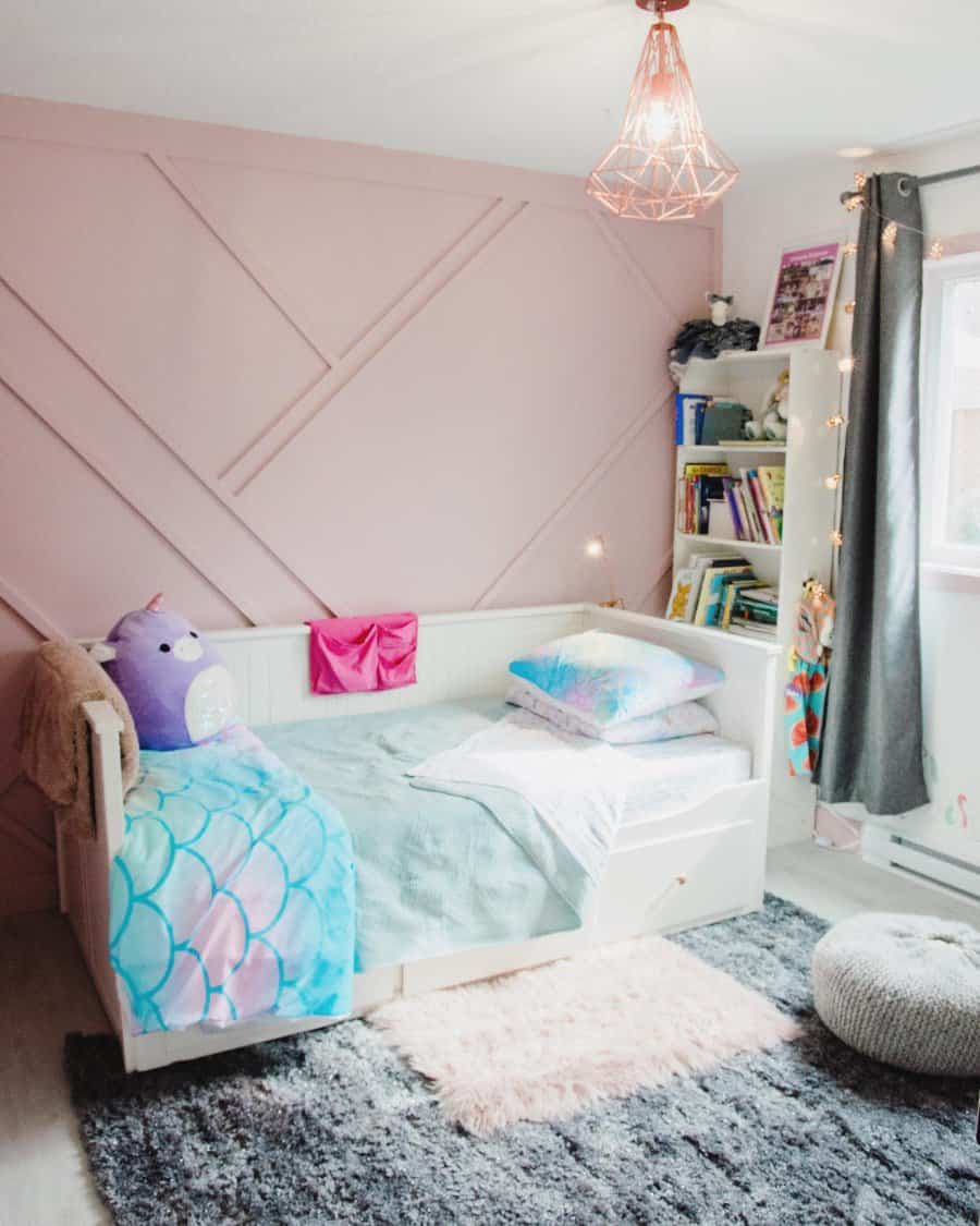 Pastel pink bedroom paint