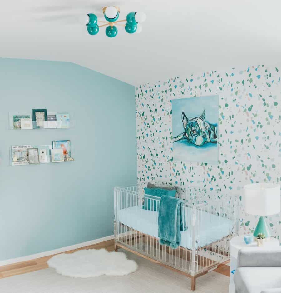 Pastel blue bedroom paint