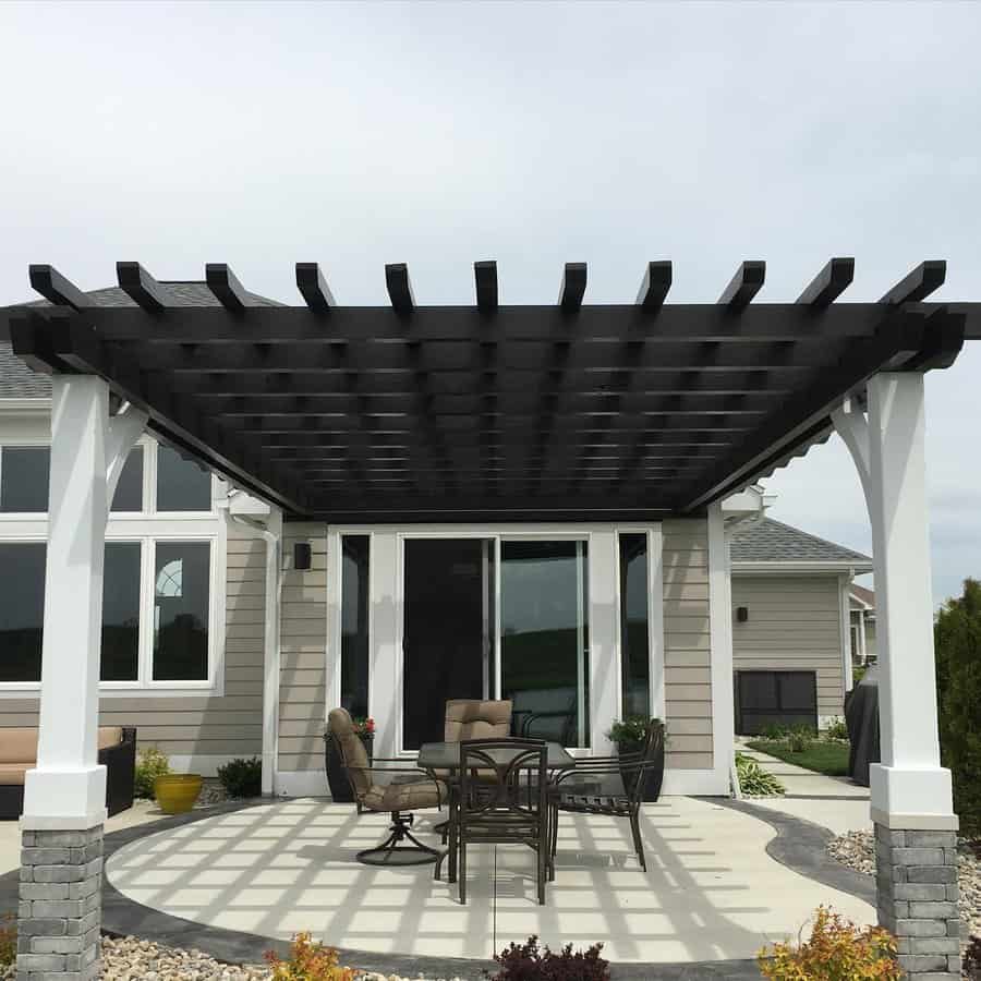 Back porch pergola